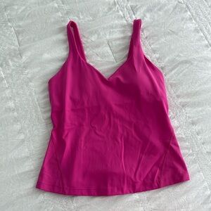 Lululemon Align Tank, waist length in sonic pink
